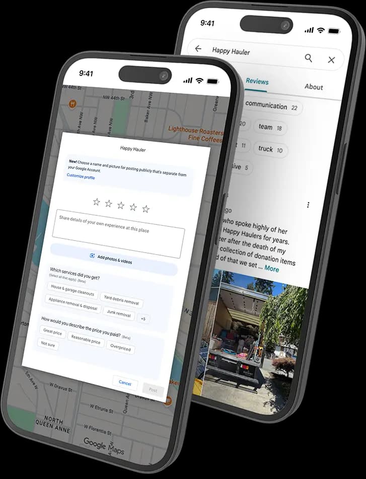 Autopilot review funnel sending a five-star Google review request to a customer's phone